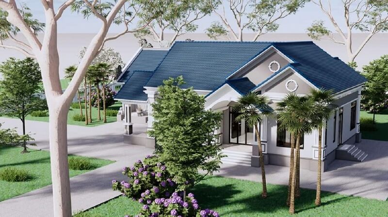 Mẫu thiết kế nhà cấp 4 4 phòng ngủ 120m2