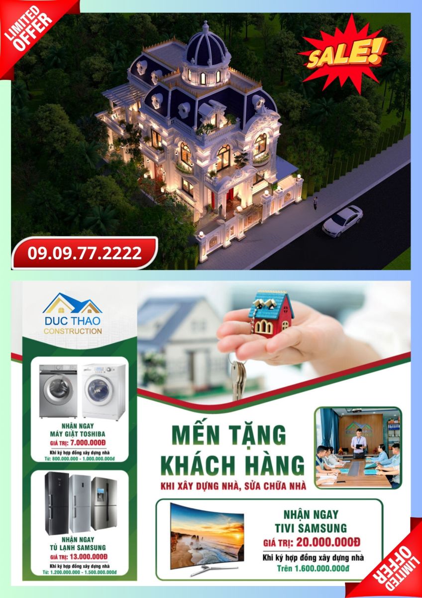 Qùa tặng khi xây nhà trọn gói