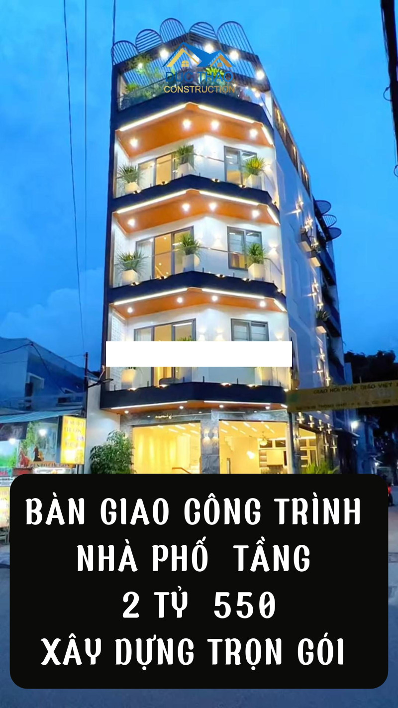 Bàn Giao Công Trình Nhà Phố 2 Mặt Tiền Xây Nhà Trọn Gói 
