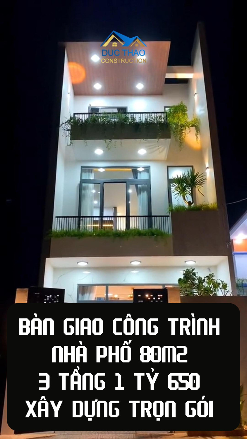 Bàn Giao Nhà Phố 3 Tầng 80 M2 Xây Dựng Trọn Gói 1 Tỷ 650